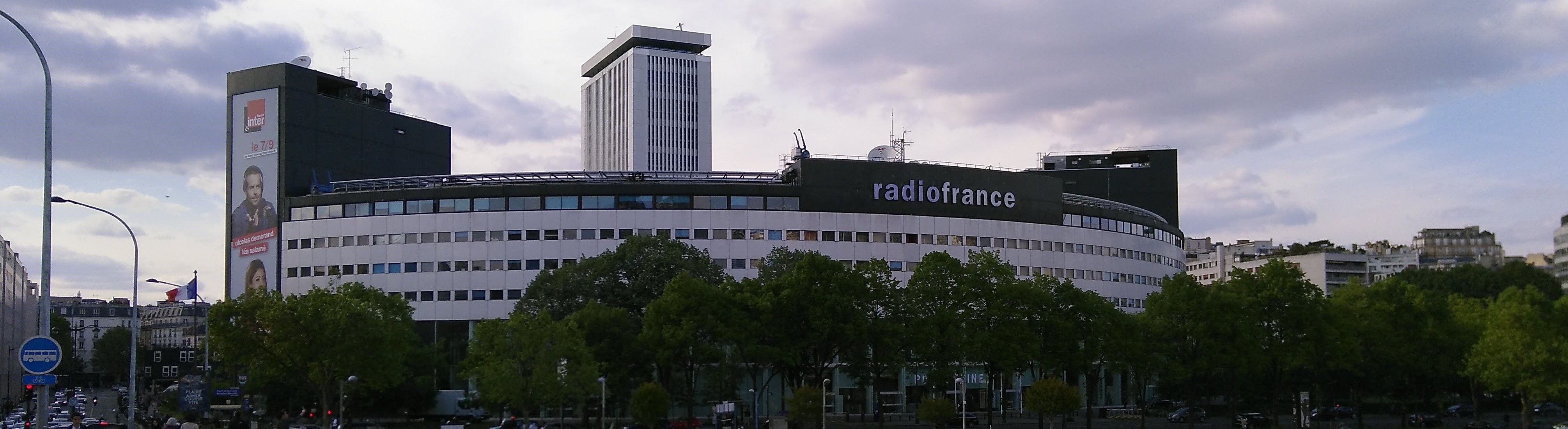 Vue sur le bâtiment de Radio France en mai 2018, photo prise par Andreas Villiger